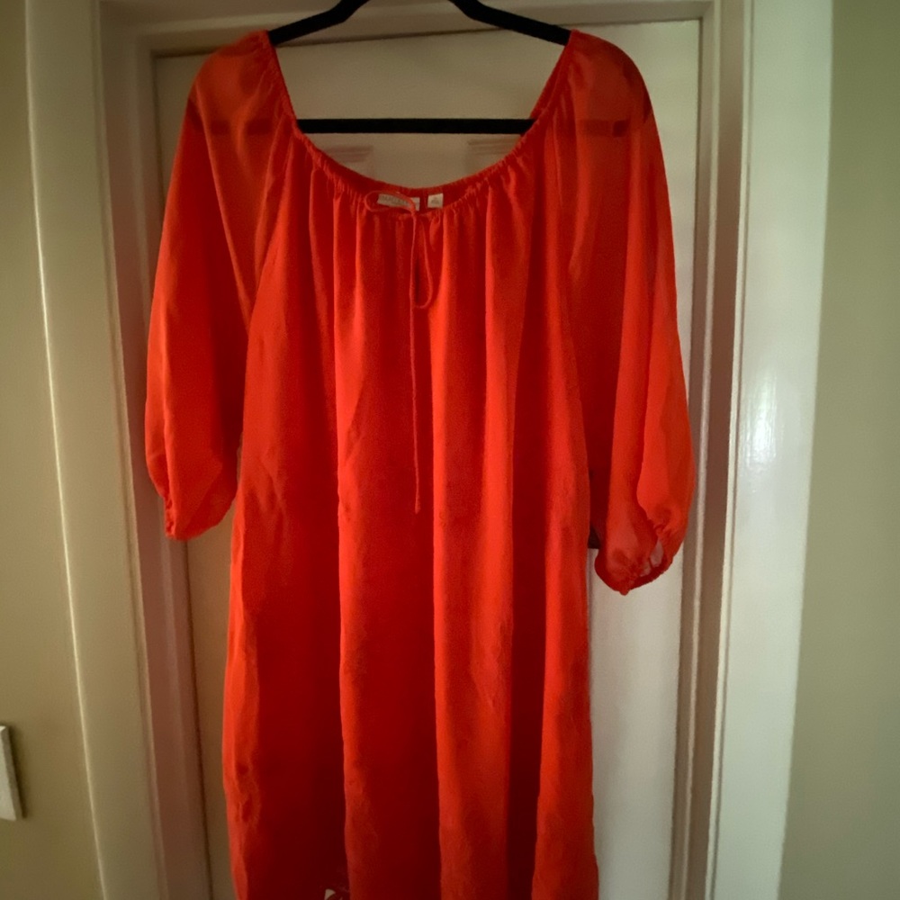 Eva Mendes NWT orange Maxi Dress
